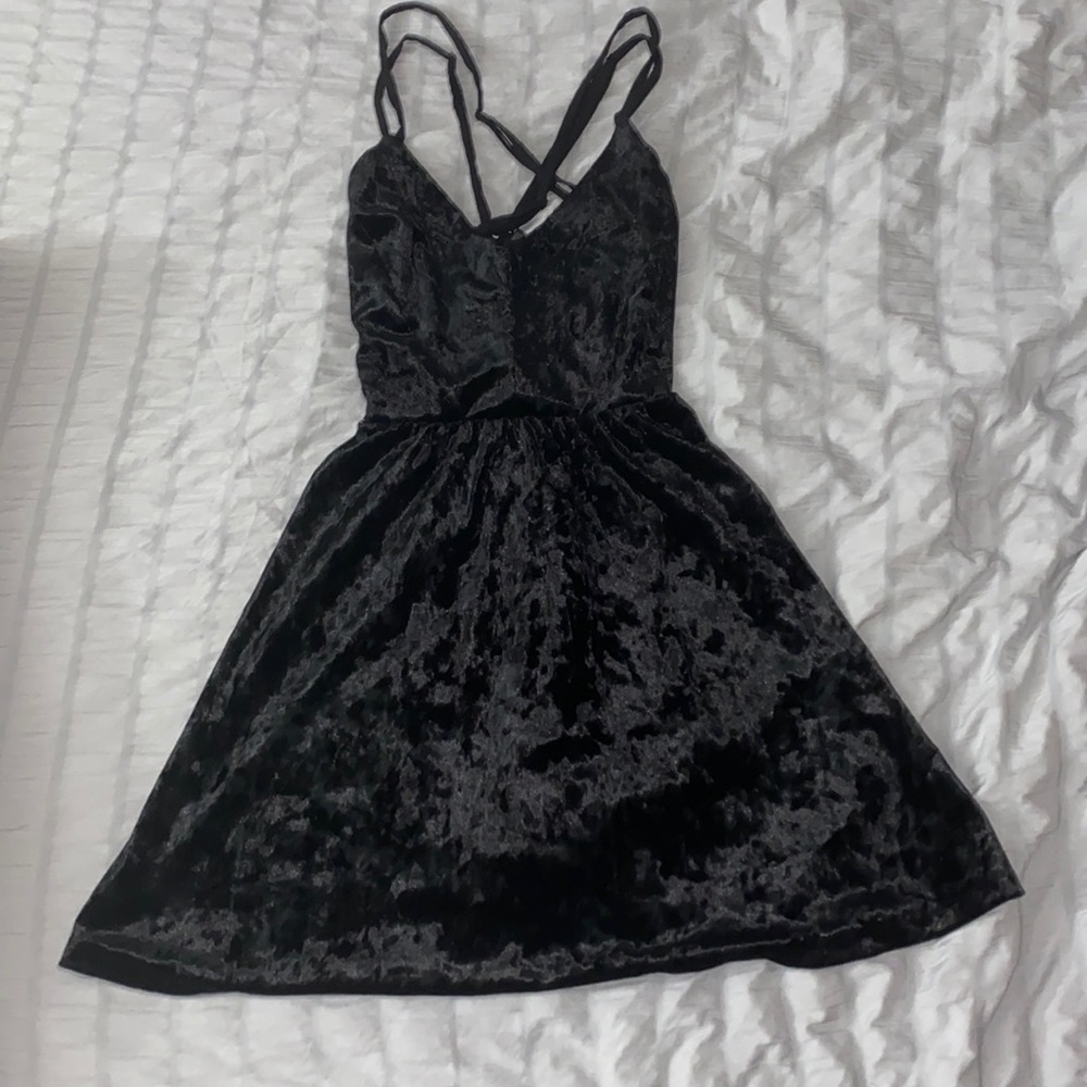 black velvet mini dress
